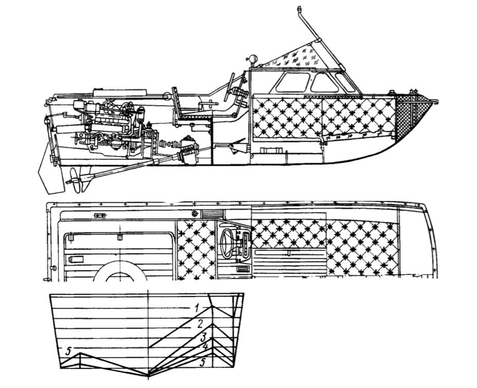Катер Тримаран С-54