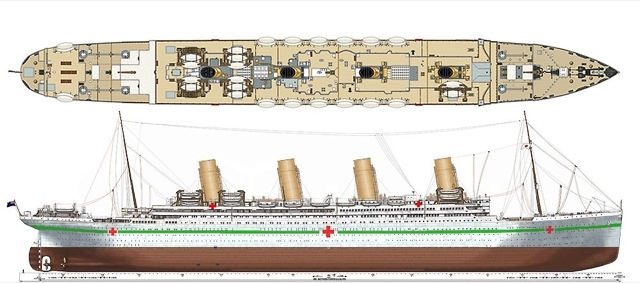 схема лайнера Британик