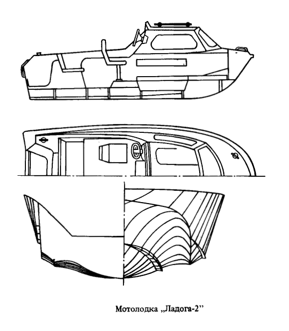 Каютная лодка Ладога-2