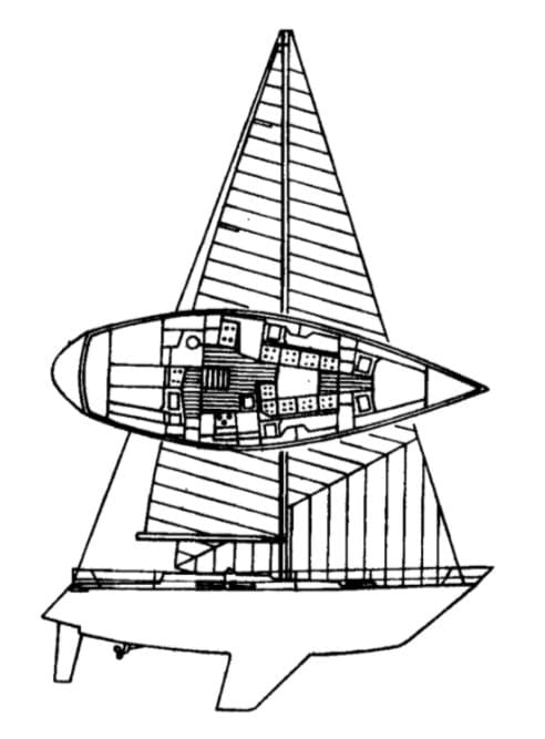 Яхта однотонник "Балтик-37"