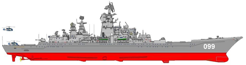 Схема крейсера Пётр Великий